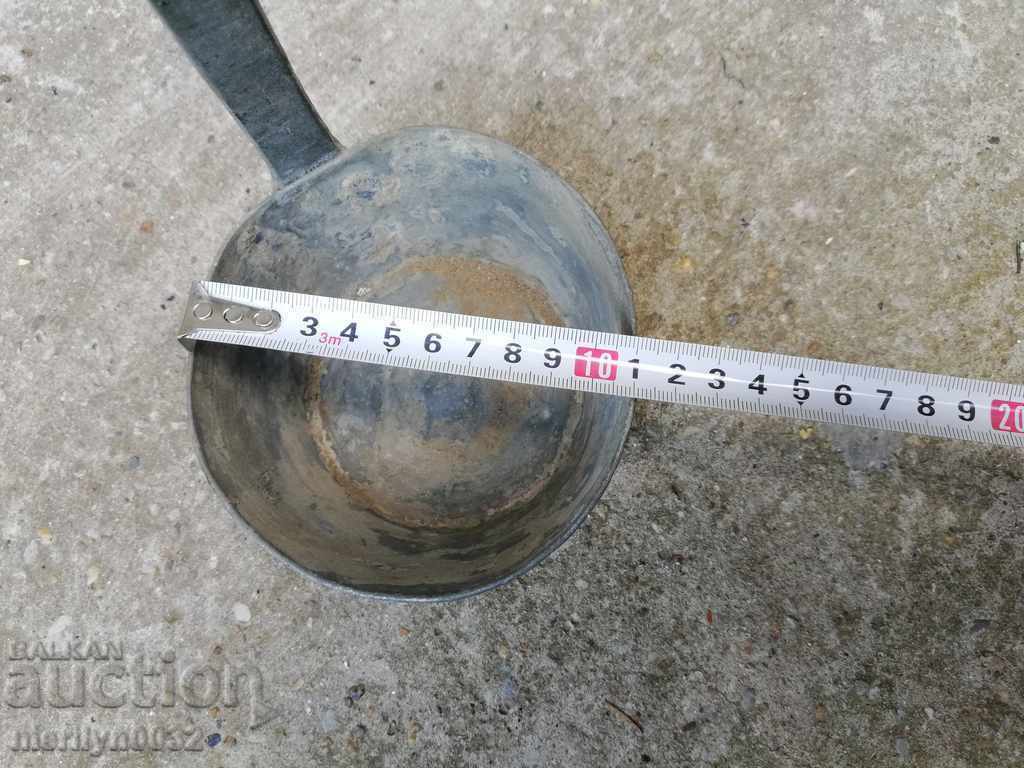 Old copper ladle for a copper tap, copper vessel kishkil cap - 5 Old copper ladle for a copper tap, copper vessel kishkil cap - 5