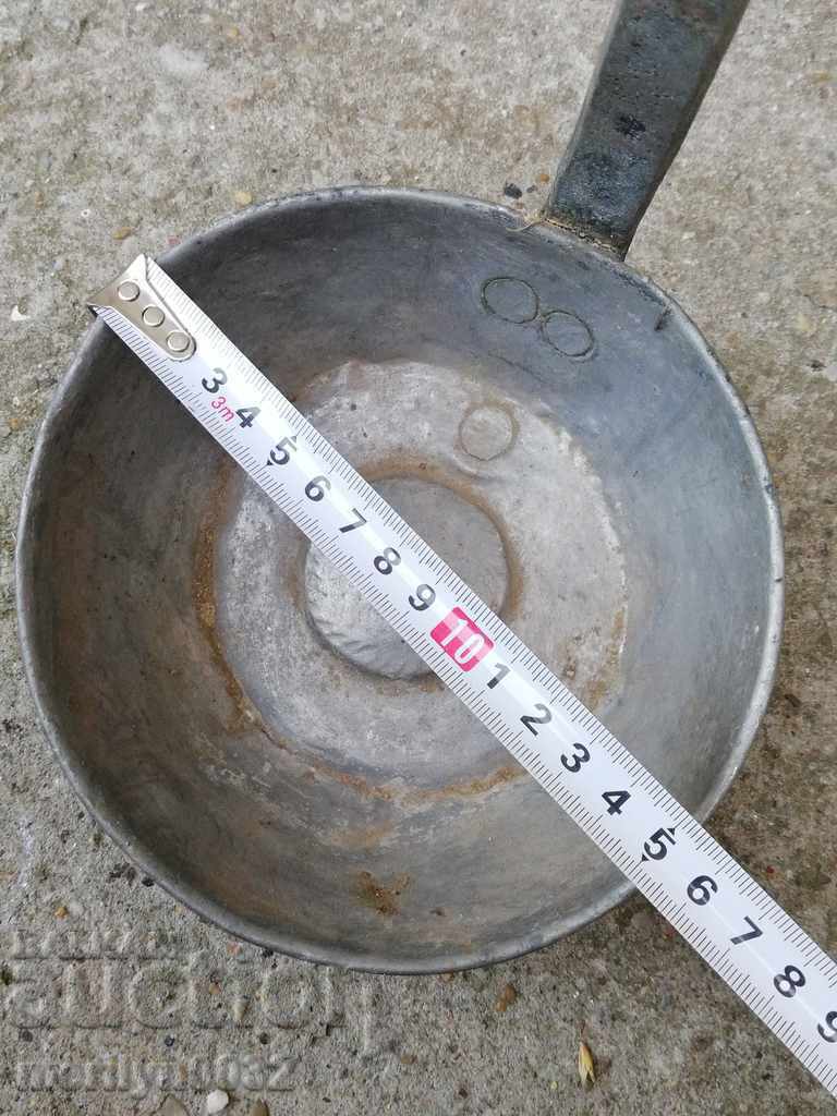 Auction Old copper ladle, pan, copper, copper pot, pit Auction Old copper ladle, pan, copper, copper pot, pit
