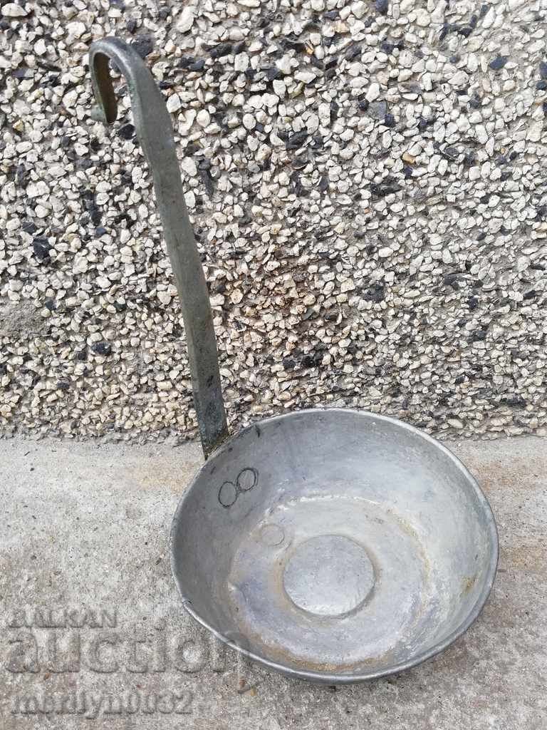 Old copper ladle, pan, copper, copper pot, pit - 6 Old copper ladle, pan, copper, copper pot, pit - 6