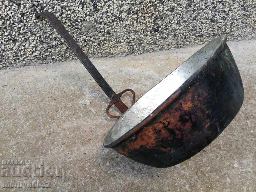 Παλιά κατσαρόλα χαλκού, χαλκού, δίσκος, δοχείο χαλκού με τιμή 89.00 BGN | € 45.50 Παλιά κατσαρόλα χαλκού, χαλκού, δίσκος, δοχείο χαλκού με τιμή 89.00 BGN | € 45.50