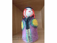 Автентична  сувенирна кукла от филц-Монголия