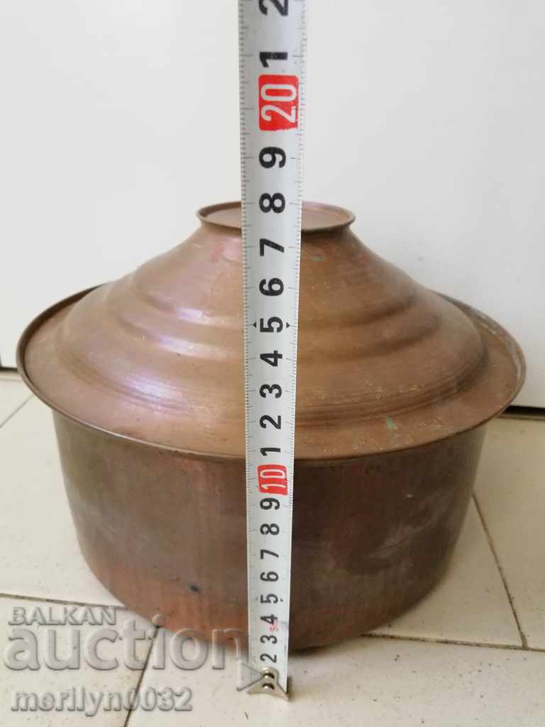 Delivery of Copper pot with lid, copper vessel, tray, bowl