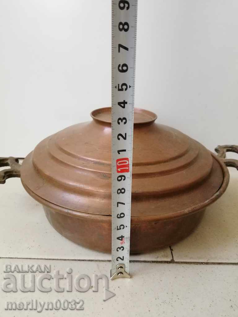 Copper pot with cover baker copper pot tray bowl - 5 Copper pot with cover baker copper pot tray bowl - 5