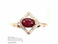 DESIGNER BOUTIQUE RING WITH NATURAL RUBY AND ZIRCONIA