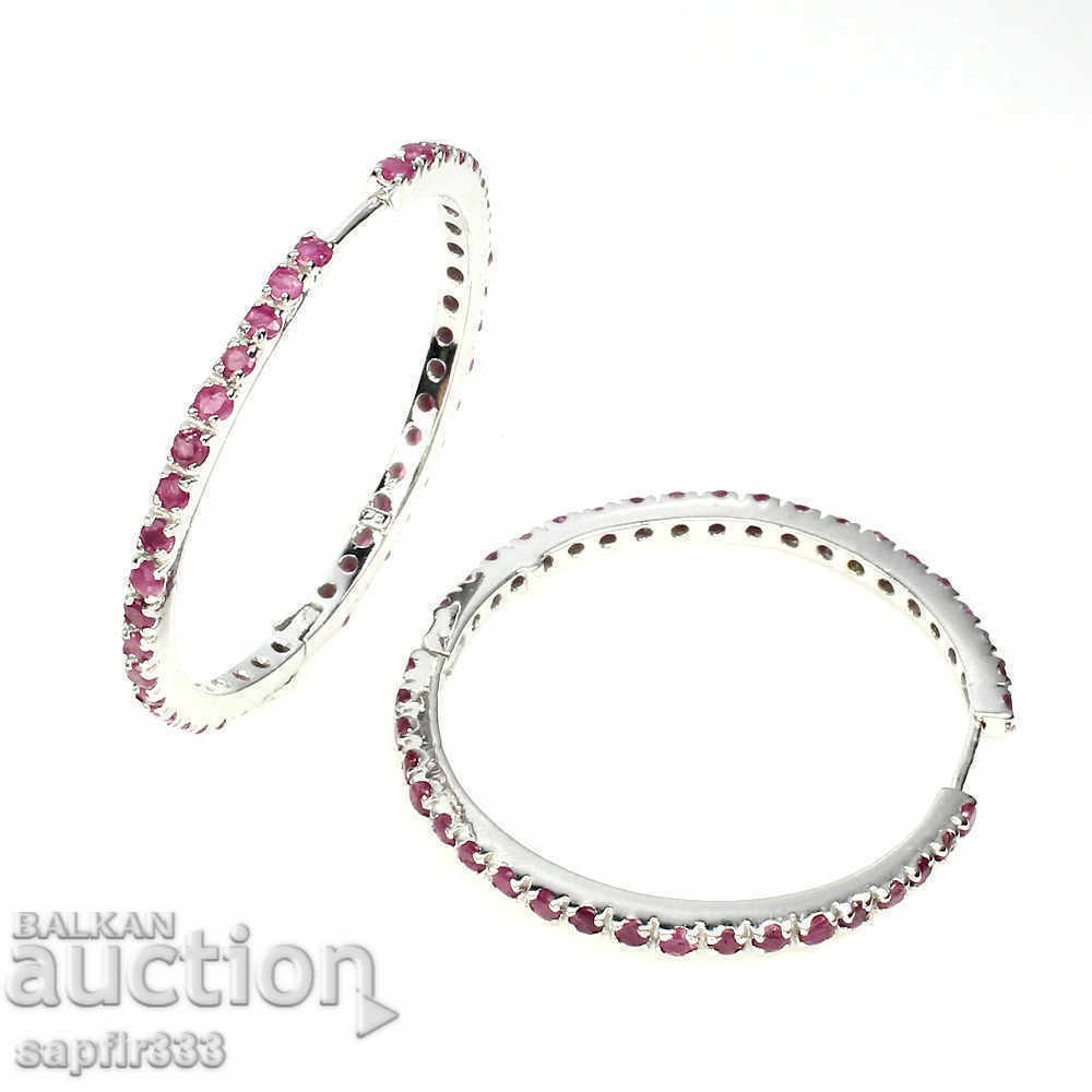 RUBIES LUXURY AND UNIQUE DESIGNER EARRINGS LARGE RING