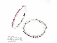 RUBINE DE LUX ȘI CERCEI DE DESIGNER UNIC INEL MARE