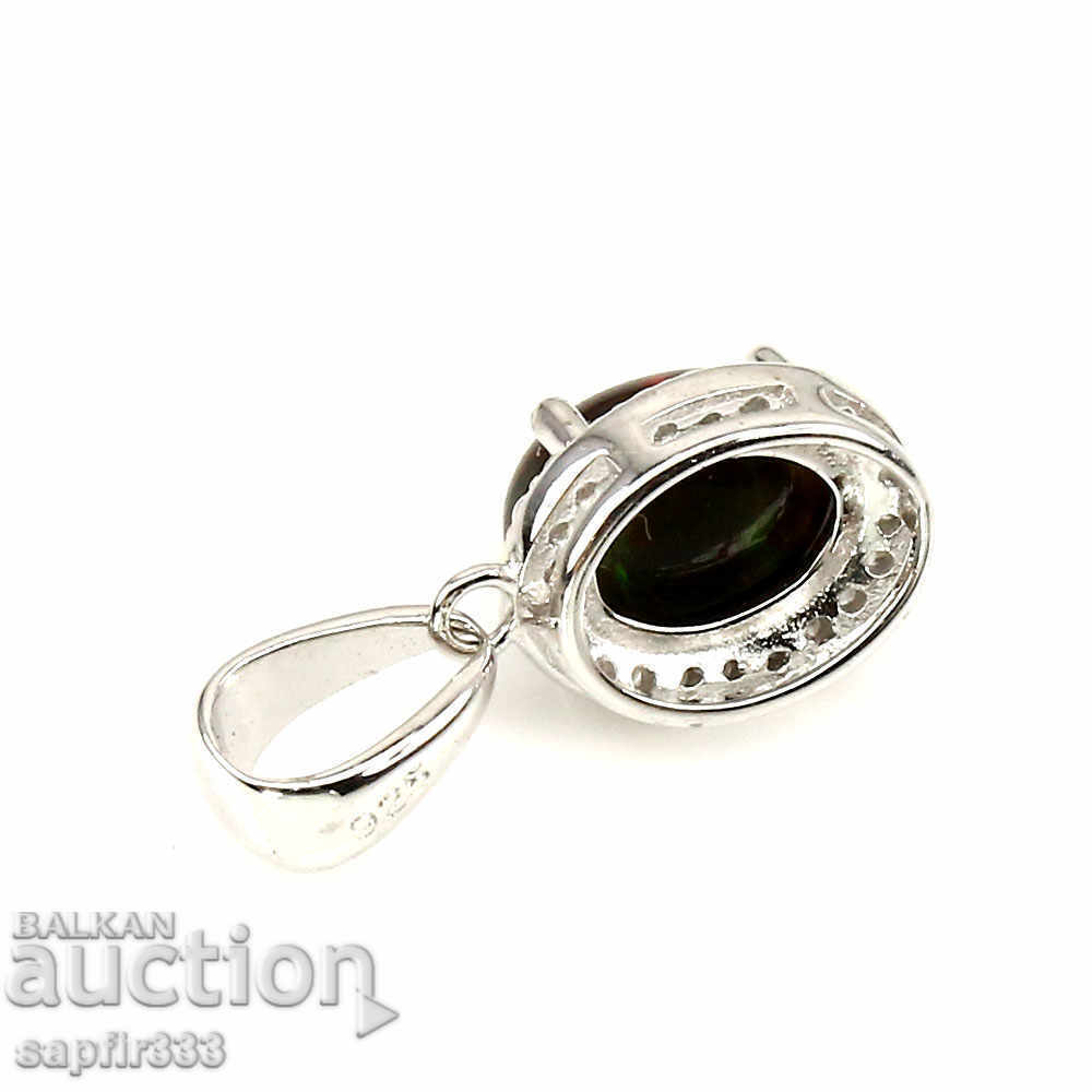 SILVER MEDALONE WITH NATURAL BLACK OPAL with price 182.00 BGN | € 93.06 SILVER MEDALONE WITH NATURAL BLACK OPAL with price 182.00 BGN | € 93.06