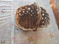 An old wicker basket basket