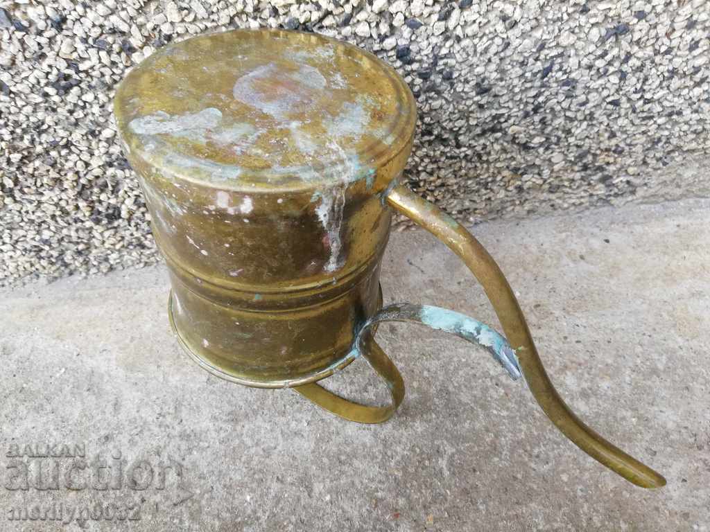 Auction  Metal cane brass tube bucket bowl