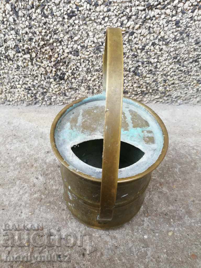 Metal cane brass tube bucket bowl - 5