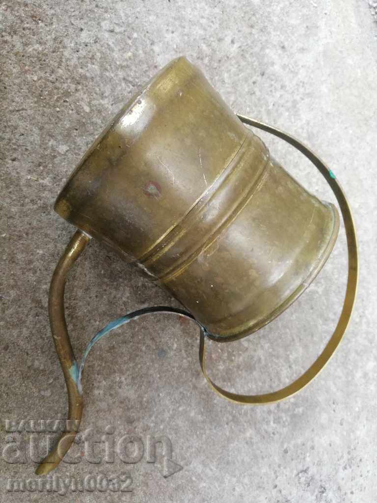 Metal cane brass tube bucket bowl - 7