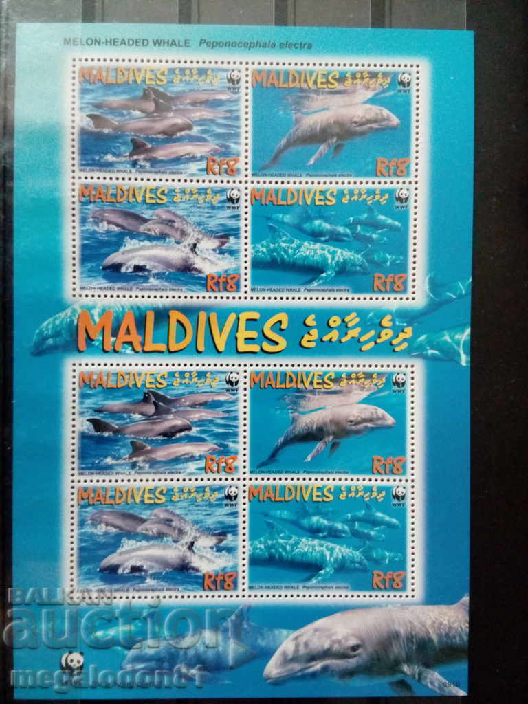 Малдивите 2009г. , WWF клбг., китове
