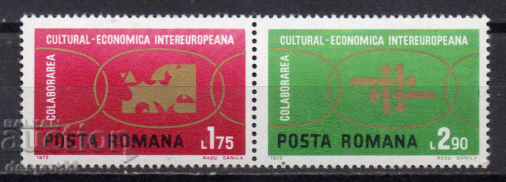 1972. Romania. Cultural and economic cooperation + Block.