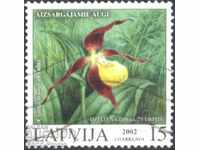 Клеймована марка Флора Цвете Орхидея  2002 от Латвия