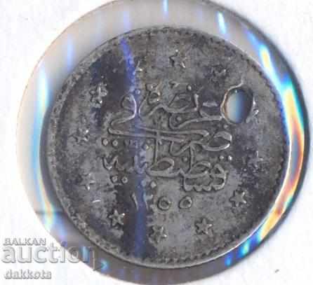 Турция куруш 1255/21=1859 г., сребро, рядка