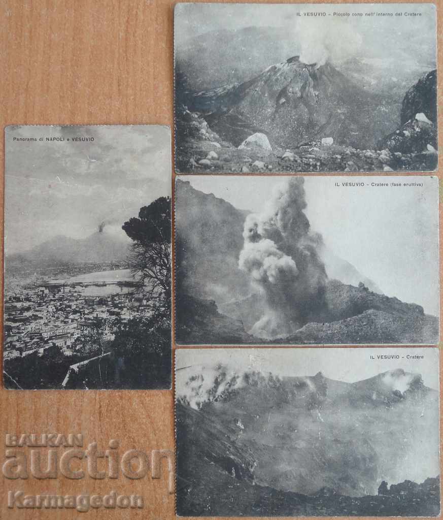 Old postcards - Naples and Vesuvius