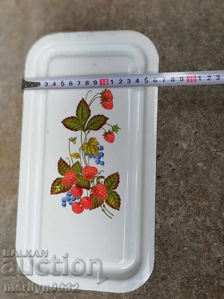 Old enamel food box, enamel dish, jug - 6 Old enamel food box, enamel dish, jug - 6