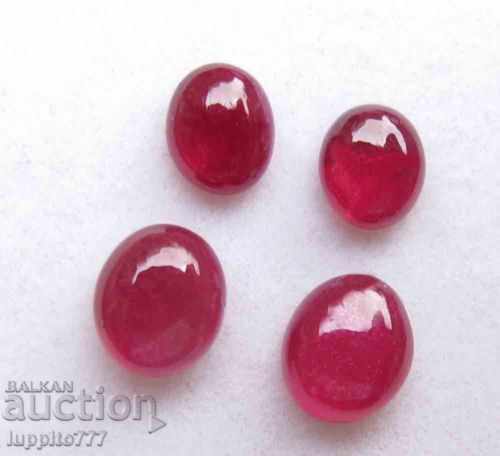 7.70 carat ruby ​​4 pieces of caps 2 pairs with price 599.99 BGN | € 306.77