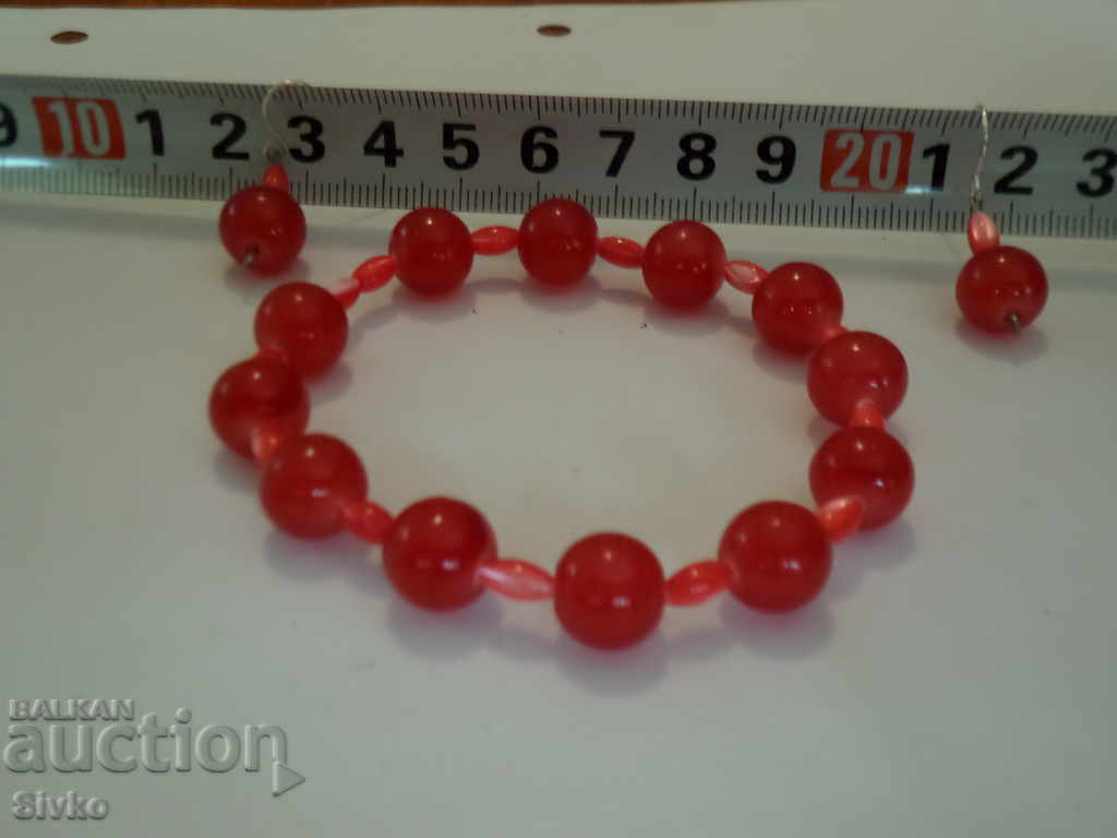 Carnelian Bracelet and Earrings Set with price 7.99 BGN | € 4.09