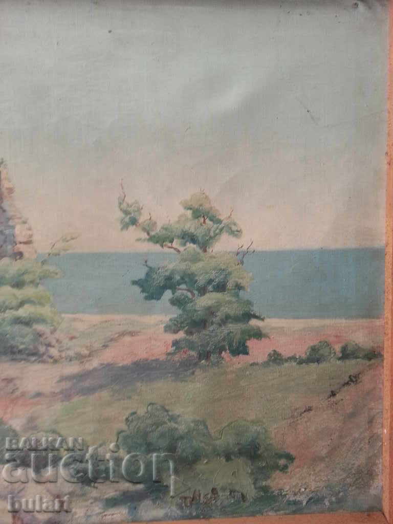 Painting "Landscape Istanbul" Hristo Lozev.Prescribed.Identific with price 4600.00 BGN | € 2351.94