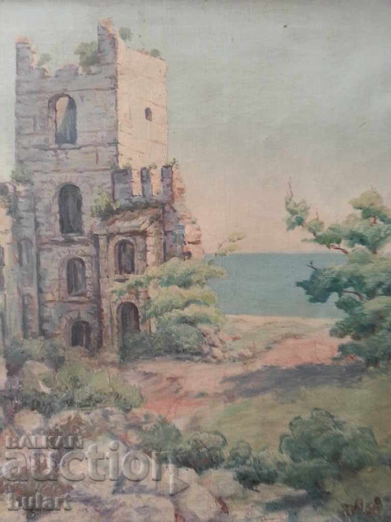 Auction  Painting "Landscape Istanbul" Hristo Lozev.Prescribed.Identific