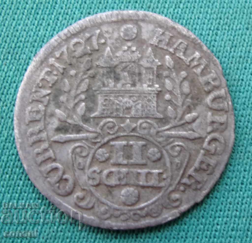 Hamburg 2 Schilling 1727 IHL Rare cu preț € 28.12 | 55.00 BGN
