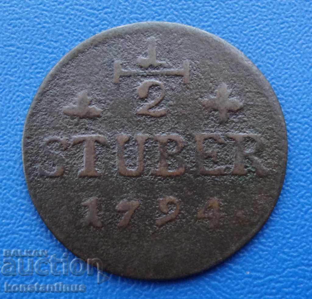 Julich-Berg ½ Stuber 1794 Very Rare