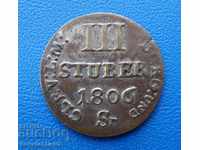 Julich-Berg 3 Stuber 1806 Rare de argint