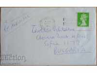 Traveled envelope with a letter from England, 1980s