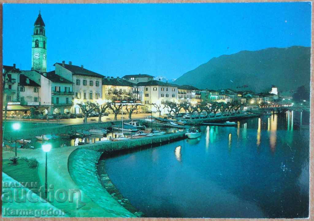 Traveled card from Switzerland, from the 80s Traveled card from Switzerland, from the 80s