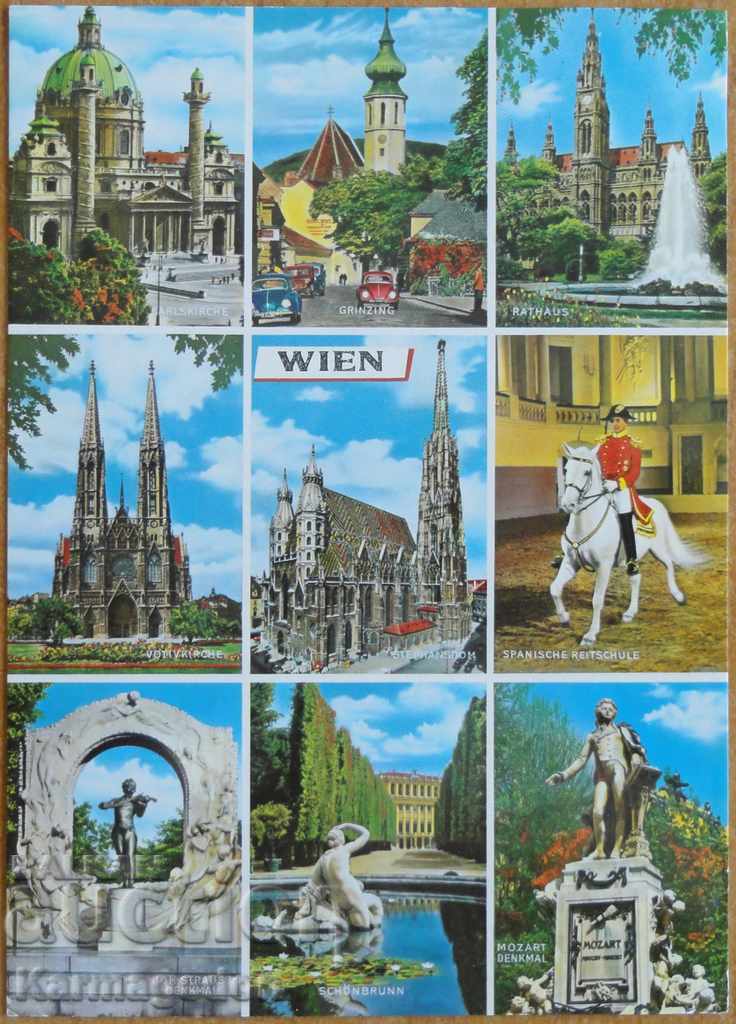 Traveled postcard from Austria, from the 80s