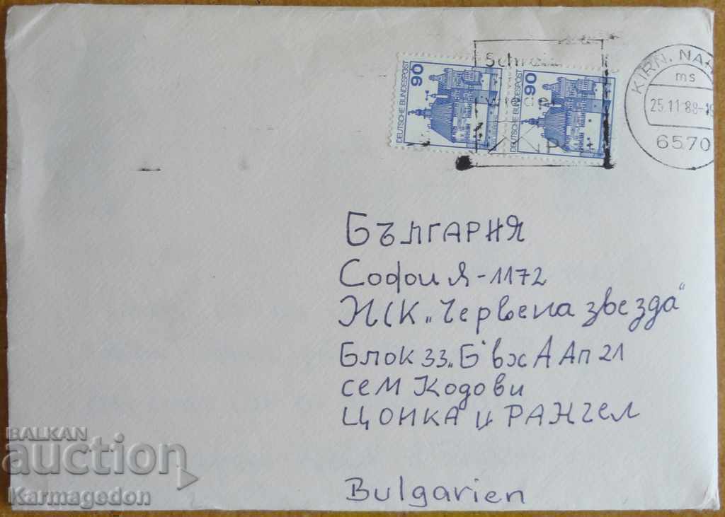 A traveling envelope with a letter from Germany - FRG, from the 1980s