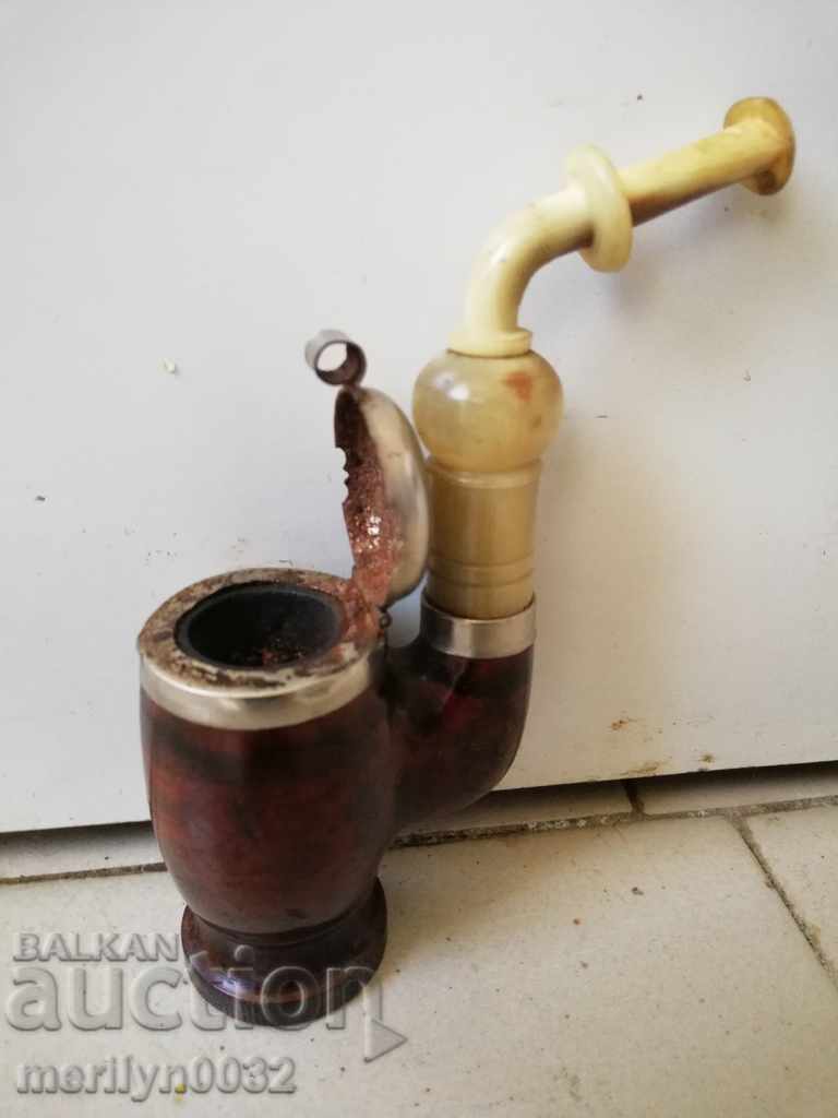 Old pipe of bakelite bone, luxury chihuahua, a mug - 6