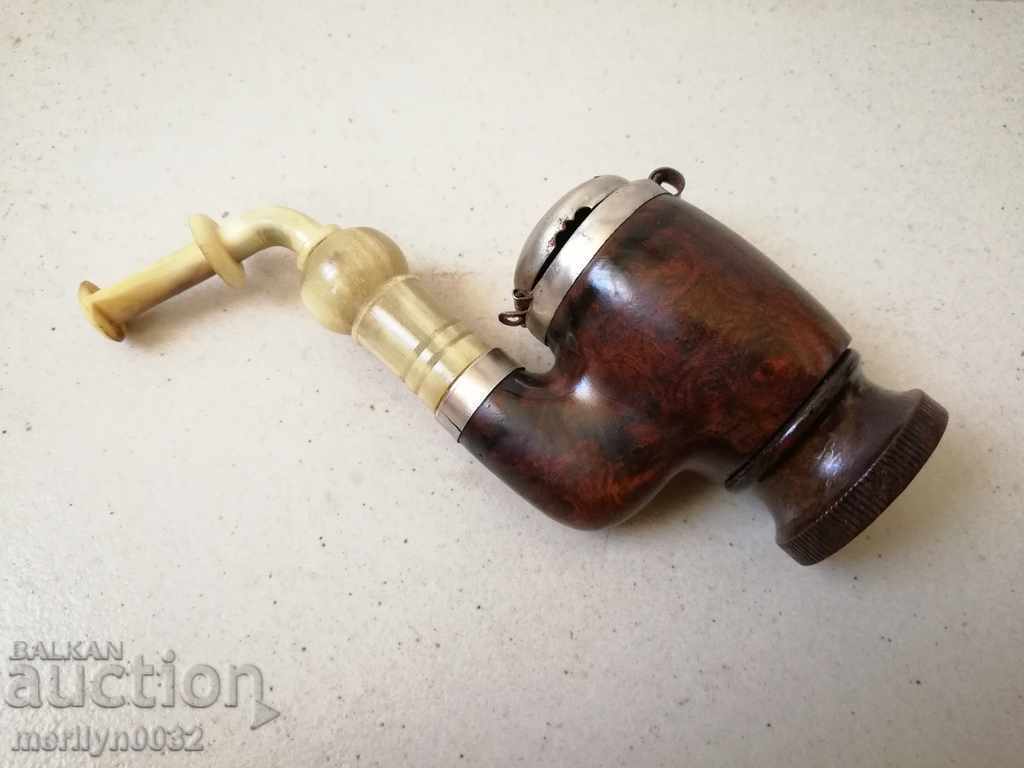 Old pipe of bakelite bone, luxury chihuahua, a mug - 7