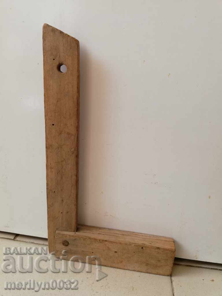 Unealtă veche din lemn de colț de tâmplărie - 5