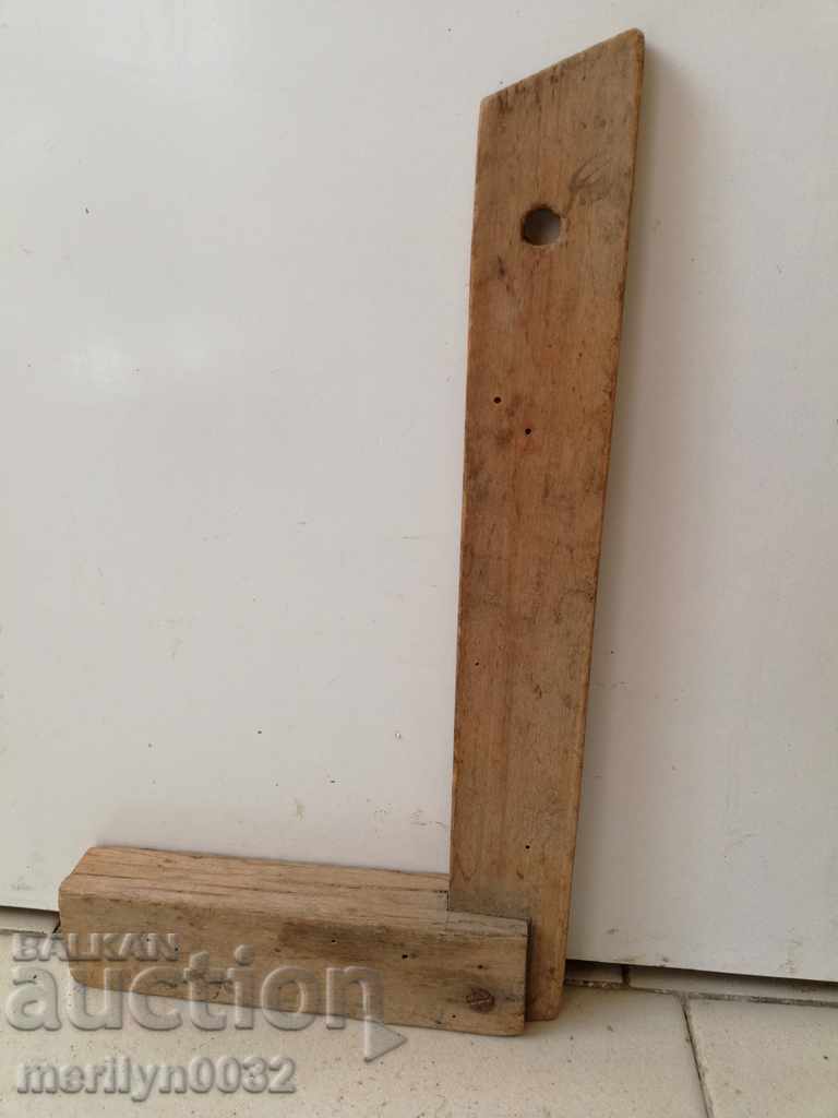 Unealtă veche din lemn de colț de tâmplărie - 6