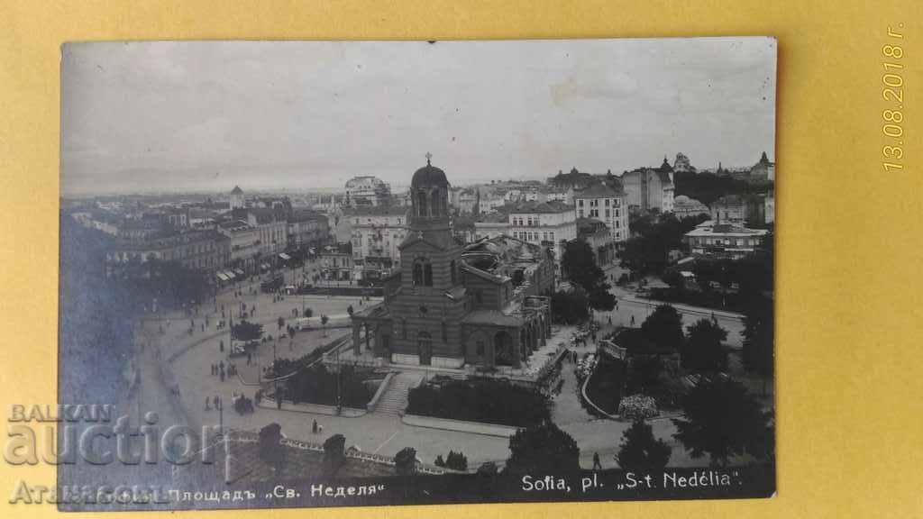 Postcard Sofia The Church of the Holy King after the attack