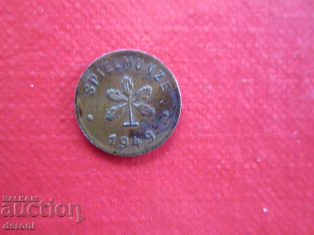 Auction Old German token 1 spielmunse 1949 Auction Old German token 1 spielmunse 1949