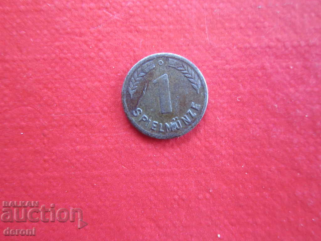 Old German token 1 spielmunse 1949