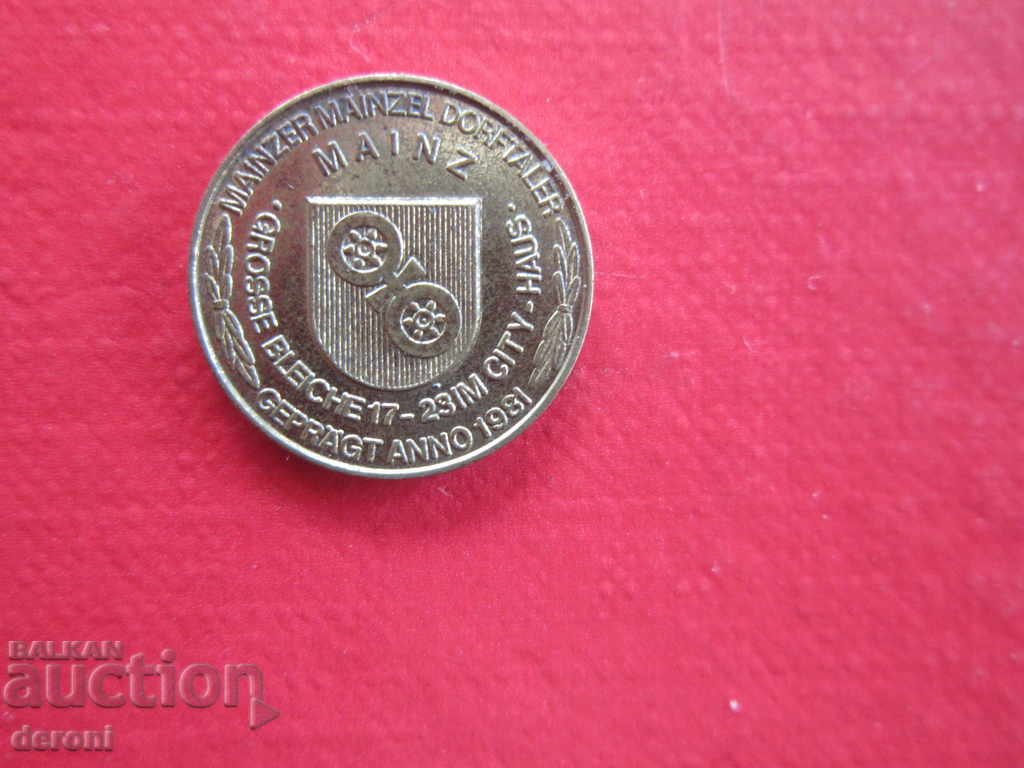 Delivery of Old German token medal Delivery of Old German token medal