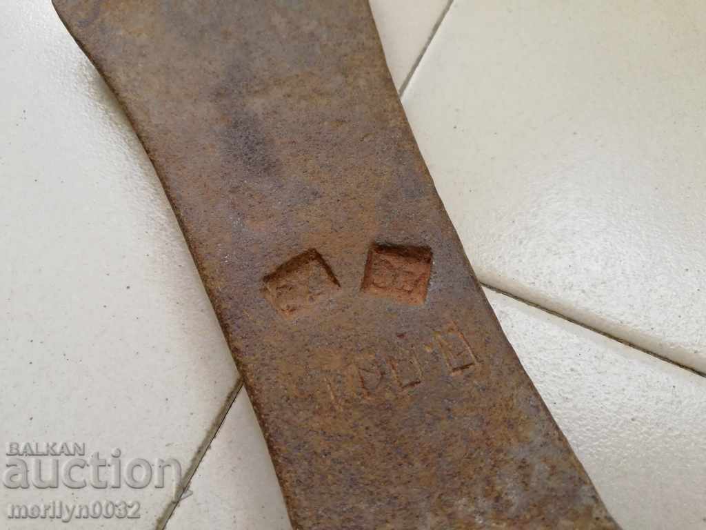 Old forged turntable, wrought iron, picking, tool, top - 7 Old forged turntable, wrought iron, picking, tool, top - 7