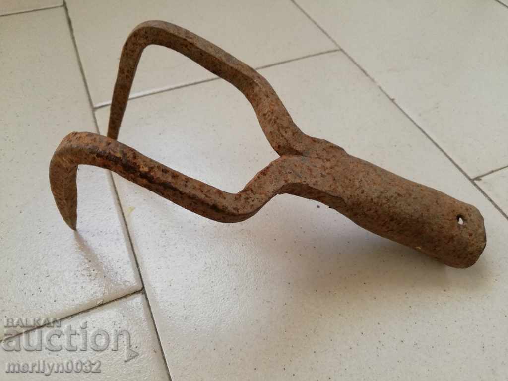 Old Wrought Two Prong, Pitchfork, Wrought Iron with price 39.00 BGN | € 19.94 Old Wrought Two Prong, Pitchfork, Wrought Iron with price 39.00 BGN | € 19.94