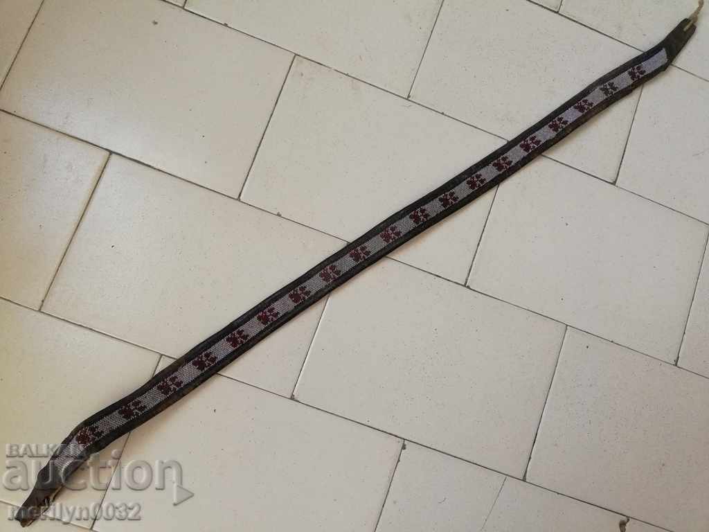 Παλιά χειροποίητη δερμάτινη ζώνη για χάντρες Παφτί μπλε φορεσιά - 5 Παλιά χειροποίητη δερμάτινη ζώνη για χάντρες Παφτί μπλε φορεσιά - 5