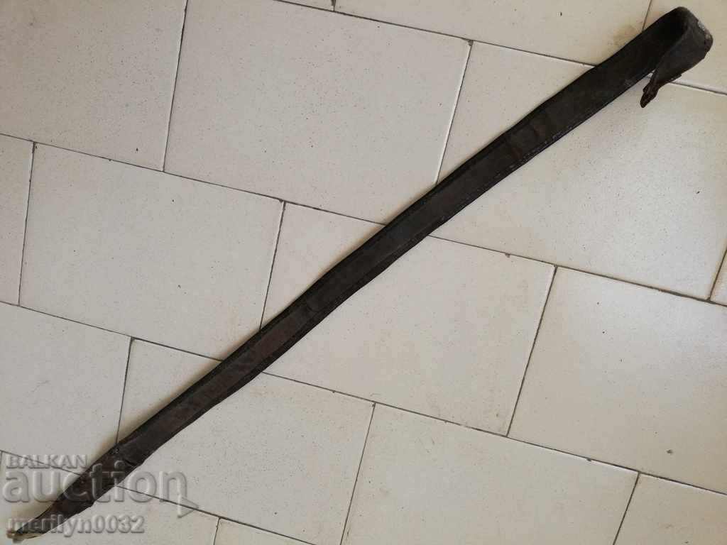 Παλιά χειροποίητη δερμάτινη ζώνη για χάντρες Παφτί μπλε φορεσιά - 6 Παλιά χειροποίητη δερμάτινη ζώνη για χάντρες Παφτί μπλε φορεσιά - 6