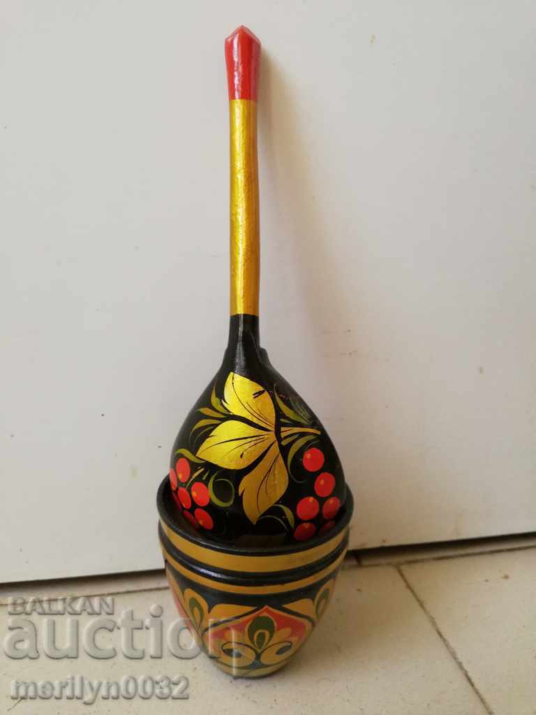 Ζωγραφισμένο αναμνηστικό κύπελλο και κουτάλι ΕΣΣΔ - 6