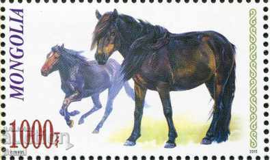 Block Marks Mongolian Horses, Mongolia, 1999, new, - 7 Block Marks Mongolian Horses, Mongolia, 1999, new, - 7