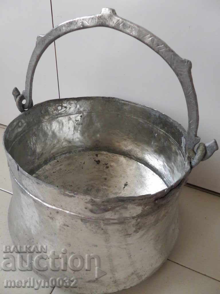 Auction Tinned boiler, baker, water tank, copper copper pot Auction Tinned boiler, baker, water tank, copper copper pot