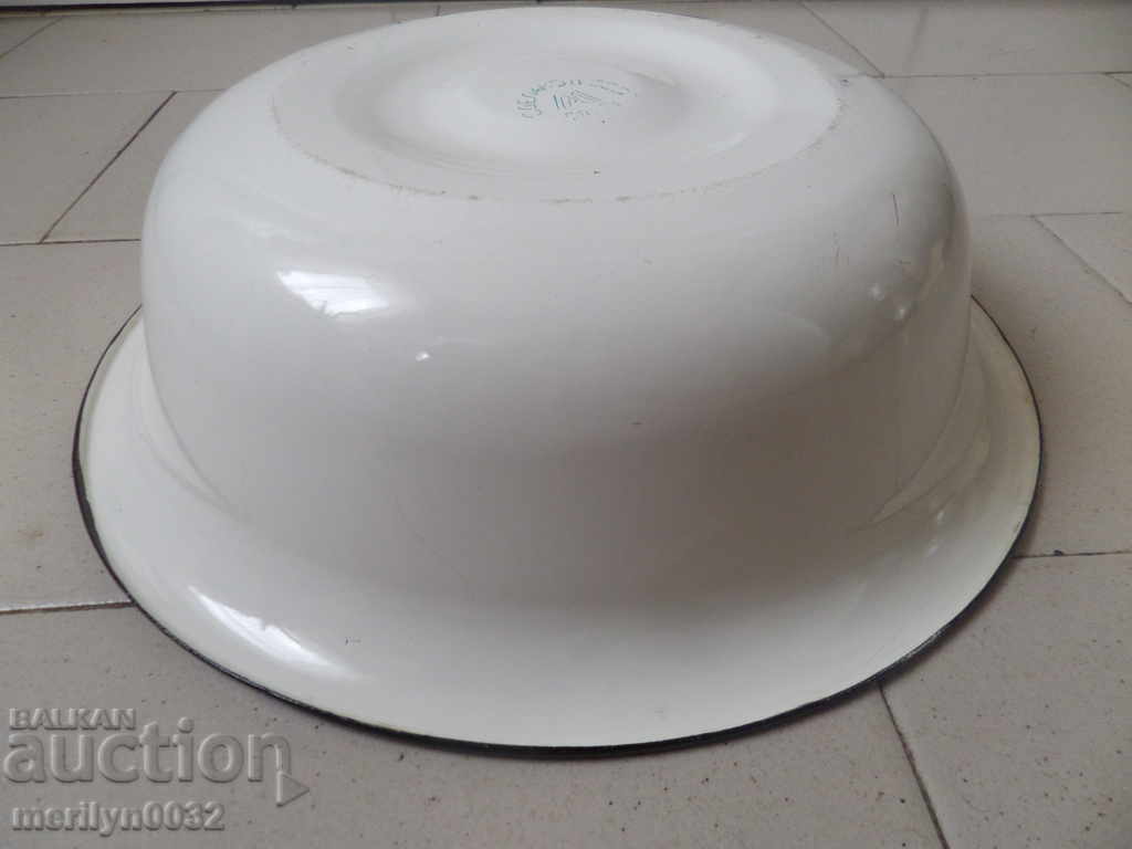 Enameled basin, bowl, enamel bowl - 7