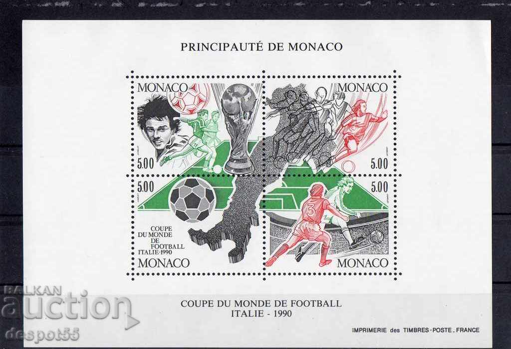 1990. Monaco. World soccer championship - Italy. Block.