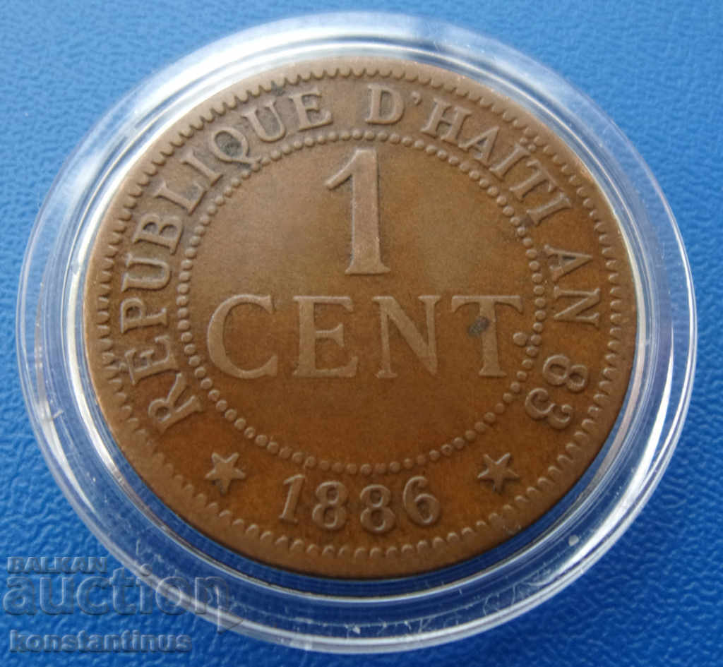 Haiti 1 cent 1886 Rare